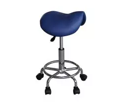 Saddle Stool Pony in Blue Chrome-plated Mediprem