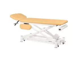 Electric Massage Table in 2 parts Ecopostural C7535 with peripheral bar and armrests