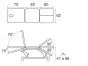 Hydraulic massage table for podology  Ecopostural 3738 R C3738