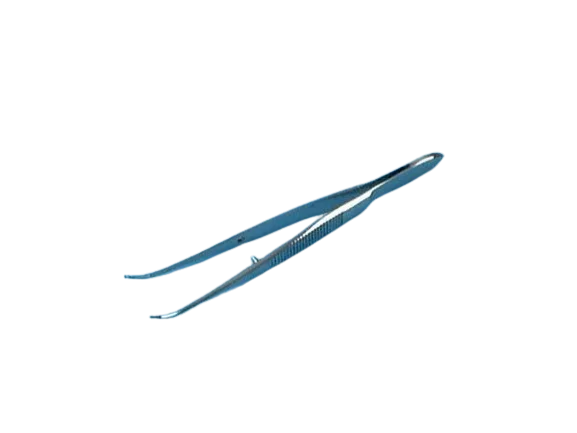 Dissection Graefe forceps, fine, iris, 10 cm, 1/2 curve, A / G holtex
