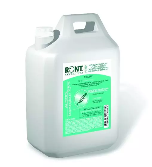 Can 5 L of isopropyl alcohol 70% vol Ront