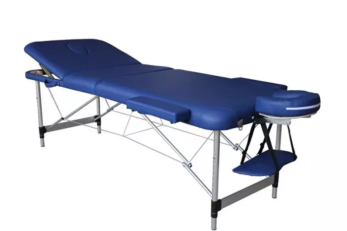 Folding Massage Table Mediprem Eco Pro in Aluminium Blue